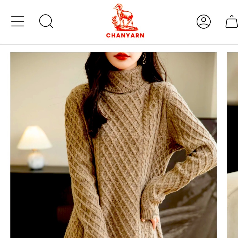 Chanyarn 100% merino wool dress